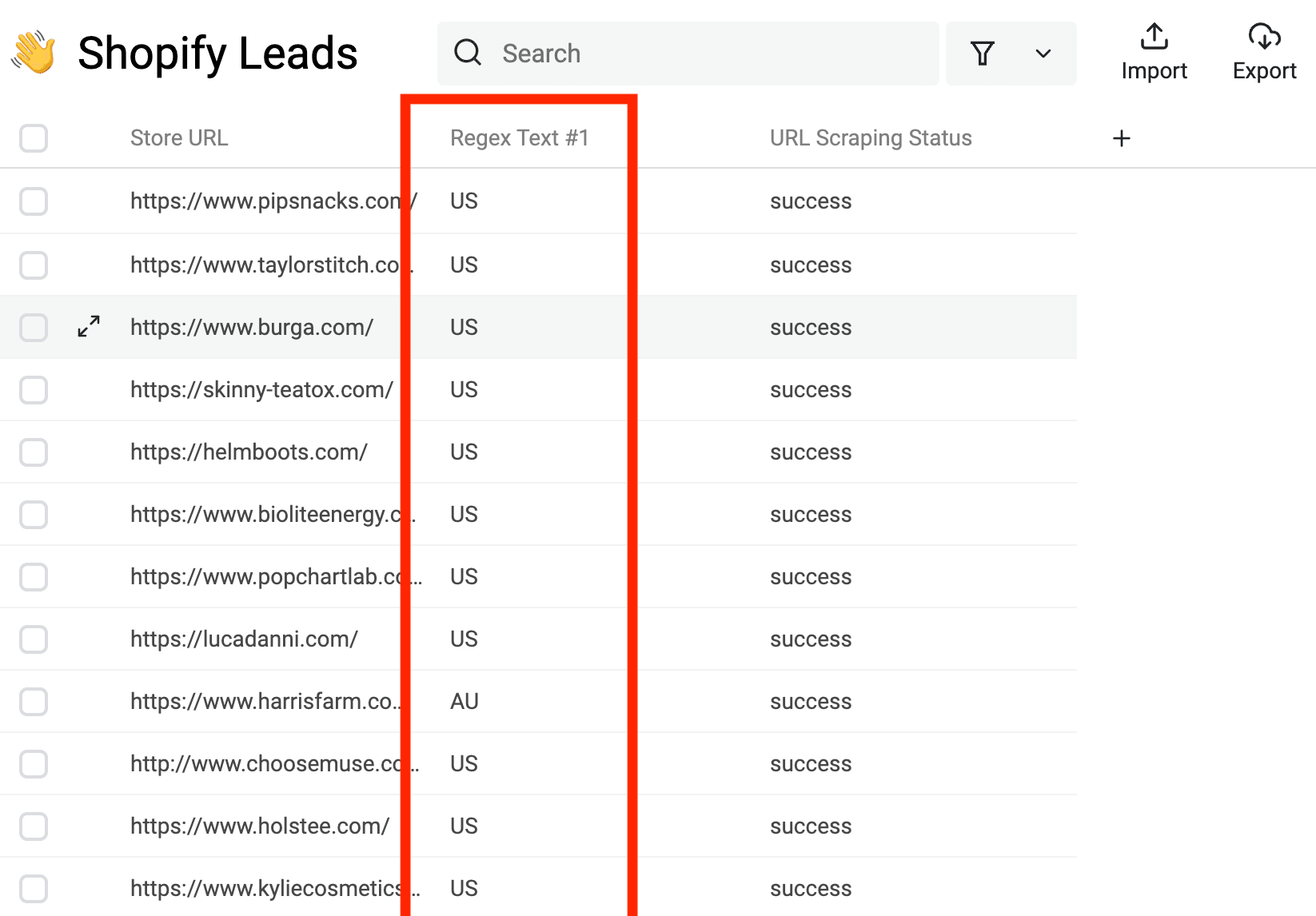Shopify Stores Country Code List