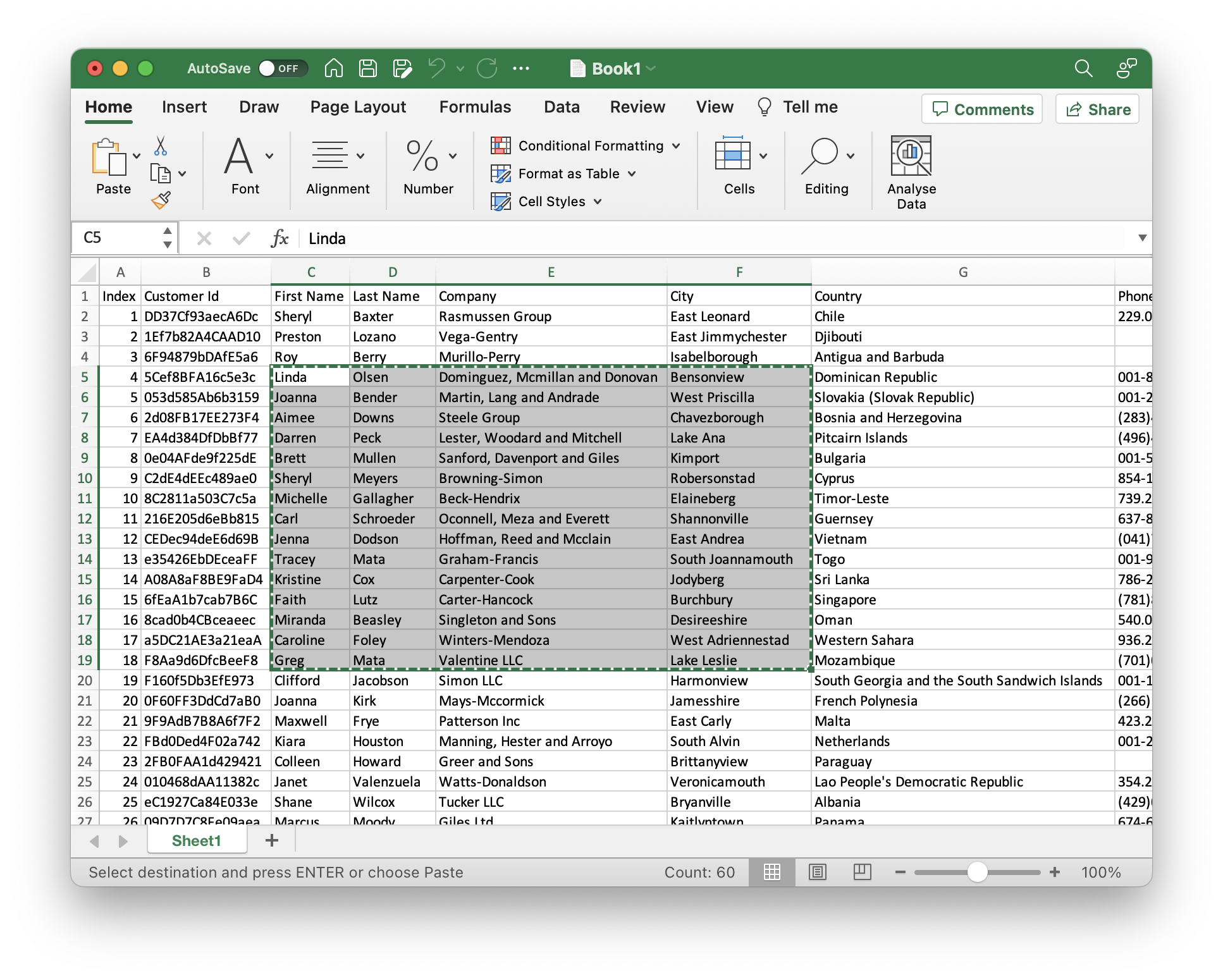 Export Microsoft Excel Selection Into A CSV File Datablist